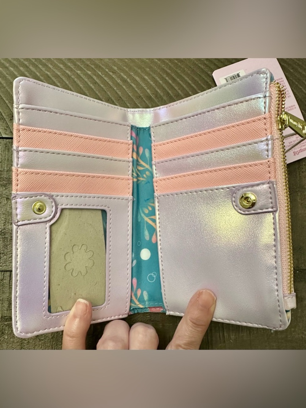 Loungefly x Disney Little Mermaid Ariel Soft Floral Mini Backpack & Flap Wallet - Picture 3 of 14